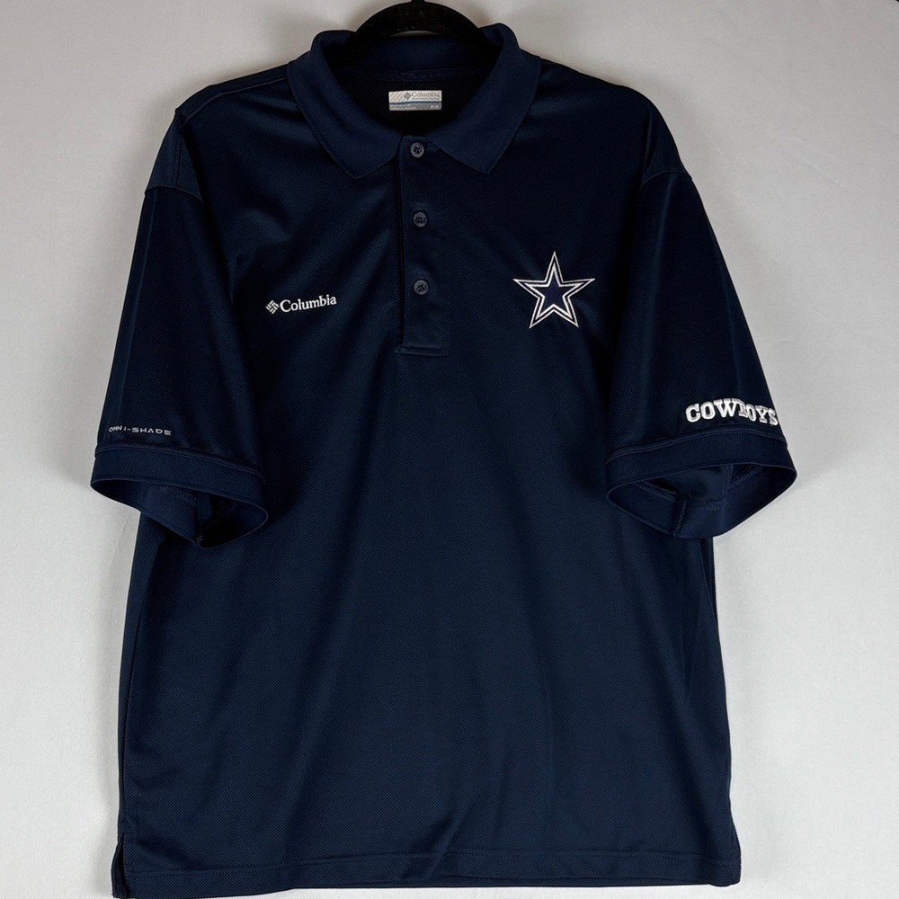 Columbia Navy Polo with Dallas Cowboys Star Logo